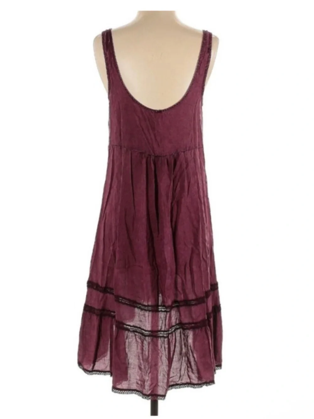 🌺 NWT!! Free People Parisian Lace Midi Slip Dress in Burgundy (S)